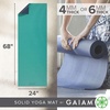 Gaiam Yoga Mat, Solid Color Non-Slip, 6mm | Dual-Color Reversible | Sticky Non-Slip Surface | 68″L x 24″W | Yoga, Pilates & Floor Workouts(Vibrant Viridian)