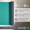 Gaiam Yoga Mat, Solid Color Non-Slip, 6mm | Dual-Color Reversible | Sticky Non-Slip Surface | 68″L x 24″W | Yoga, Pilates & Floor Workouts(Vibrant Viridian)