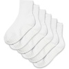 Gaiam Grippy Crew Socks with Silicone Grip Non-Slip Socks for Pilates, Yoga, Barre & Dance | Cotton Blend | 2-Pack or 3-Pack(3 Pack – Solid White)