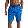 Gaiam Men’s 9” Camo Short, Standard Fit, Stretch Lightweight Material, Moisture-Wicking(Classic Blue – Earth)