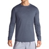 Gaiam Men’s Breathe Ease Long Sleeve Crewneck Top, Standard Fit, Stretch Heavyweight Material(Cool Grey Heather)