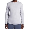 Gaiam Men’s Breathe Ease Long Sleeve Crewneck Top, Standard Fit, Stretch Heavyweight Material(Sleet Heather)