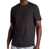 Gaiam Men’s Breathe Ease Short Sleeve Crewneck Top, Standard Fit, Stretch Heavyweight Performance Material(Black)