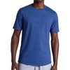 Gaiam Men’s Breathe Ease Short Sleeve Crewneck Top, Standard Fit, Stretch Heavyweight Performance Material(Medieval Blue Heather)