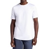 Gaiam Men’s Breathe Ease Short Sleeve Crewneck Top, Standard Fit, Stretch Heavyweight Performance Material(Stark White)