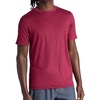 Gaiam Men’s Everyday Basic Crewneck Top, Standard Fit, Stretch Midweight Material(Beet)