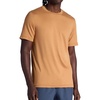 Gaiam Men’s Everyday Basic Crewneck Top, Standard Fit, Stretch Midweight Material(Biscuit)