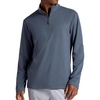 Gaiam Men’s Reform Long Sleeve Quarter-zip, Standard Fit, Stretch Midweight Material(Cool Grey)
