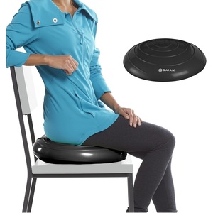 Gaiam Balance Disc Wobble Cushion, 16″, Core Stability Seat | 16″ Diameter | Home & Office Chair Use | Kids Wiggle Seat | Core Stability Training | Non-Slip Base(Black)
