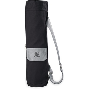 Gaiam Cargo Yoga Mat Bag, Full-Zip Carrier | Fits Most Mats | Front Zip Pocket | Phone Pocket & Earbuds Slit | Adjustable Strap | Women & Men(Granite Storm)