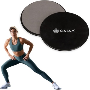 Gaiam Core Sliding Discs – Dual Sided Workout Sliders for Carpet & Hardwood Floor – Home Ab Pads Exercise Equipment Fitness Sliders for Women and Men(1 EA (Pack of 12))