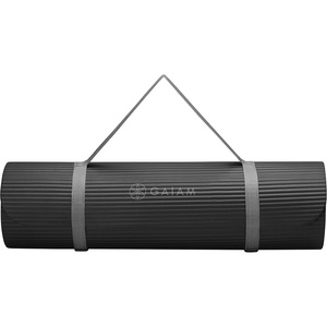 Gaiam Extra-Thick Yoga Fitness Mat and Exercise Mat with Non-Slip Texture and Easy Carry Strap(Black)