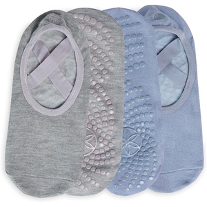 Gaiam Grippy Studio Yoga Socks, Non-Slip, Open-Toe, One Size | Toeless Design | Silicone Dot Grip | Yoga, Pilates & Barre | Travel-Ready | Fits Women’s Shoe 5-10(Wild Lilac 2-pack)