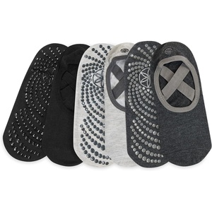 Gaiam Grippy Studio Yoga Socks(Midnight/Black/Grey 3-pack)