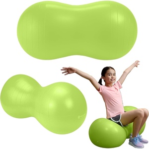 Gaiam Kids Peanut Ball Chair, Flexible Seating for Classroom | Active Bounce Seat | Wiggly Kids | Core Engagement | Ball Chair(Lime Green)