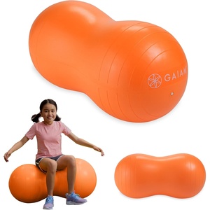 Gaiam Kids Peanut Ball Chair, Flexible Seating for Classroom | Active Bounce Seat | Wiggly Kids | Core Engagement | Ball Chair(Orange)