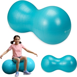 Gaiam Kids Peanut Ball Chair, Flexible Seating for Classroom | Active Bounce Seat | Wiggly Kids | Core Engagement | Ball Chair(Teal)