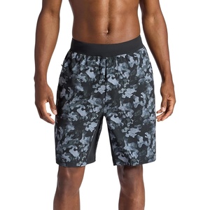 Gaiam Men’s 9” Camo Short, Standard Fit, Stretch Lightweight Material, Moisture-Wicking(Black – Chi)
