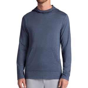 Gaiam Men’s Bliss Balance Long Sleeve Pullover Hoodie, Relaxed Fit, Stretch Midweight Material(Cool Grey Heather)