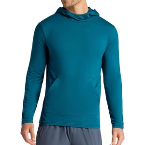 Gaiam Men’s Bliss Balance Long Sleeve Pullover Hoodie, Relaxed Fit, Stretch Midweight Material(Submerged)