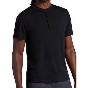 Gaiam Men’s Bliss Balance Short Sleeve Henley Top(Black)