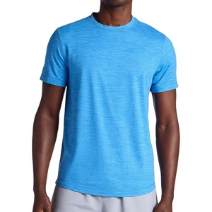 Gaiam Men’s Breathe Ease Short Sleeve Crewneck Top, Standard Fit, Stretch Heavyweight Performance Material(Campanula Heather)