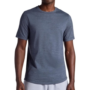 Gaiam Men’s Breathe Ease Short Sleeve Crewneck Top, Standard Fit, Stretch Heavyweight Performance Material(Cool Grey Heather)