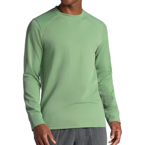 Gaiam Men’s Cozy & Cool Long Sleeve Crewneck Top, Standard Fit, Stretch Midweight Micro Waffle Jacquard Material(Loden Frost)