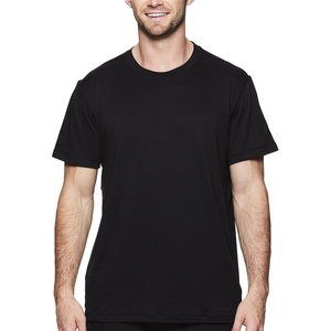 Gaiam Men’s Everyday Basic Crewneck Top, Standard Fit, Stretch Midweight Material(Black)