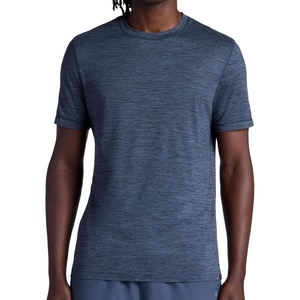 Gaiam Men’s Everyday Basic Crewneck Top, Standard Fit, Stretch Midweight Material(Cool Grey Heather)