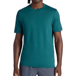 Gaiam Men’s Everyday Basic Crewneck Top, Standard Fit, Stretch Midweight Material(Deep Teal)