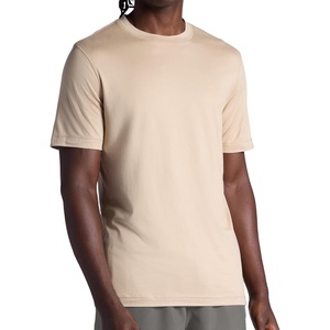 Gaiam Men’s Everyday Basic Crewneck Top, Standard Fit, Stretch Midweight Material(Humus)