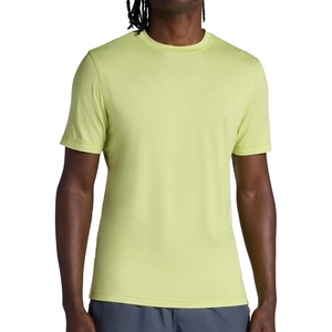 Gaiam Men’s Everyday Basic Crewneck Top, Standard Fit, Stretch Midweight Material(Lime Sherbet)