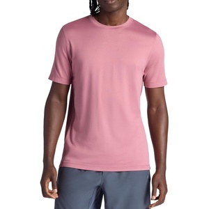 Gaiam Men’s Everyday Basic Crewneck Top, Standard Fit, Stretch Midweight Material(Mesa Rose)