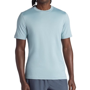 Gaiam Men’s Everyday Basic Crewneck Top, Standard Fit, Stretch Midweight Material(Slate)
