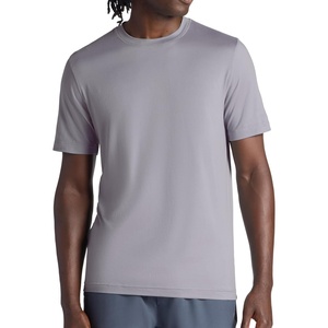 Gaiam Men’s Everyday Basic Crewneck Top, Standard Fit, Stretch Midweight Material(Sleet)