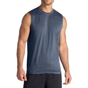 Gaiam Men’s Everyday Basic Muscle Tank Top, Standard Fit, Stretch Midweight Material(Cool Grey Heather)