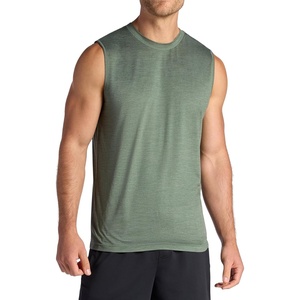 Gaiam Men’s Everyday Basic Muscle Tank Top, Standard Fit, Stretch Midweight Material(Duck Green Heather)