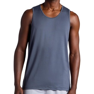 Gaiam Men’s Everyday Basic Tank Top, Standard Fit, Stretch Midweight Jersey Material(Cool Grey)