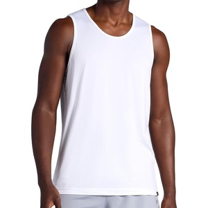 Gaiam Men’s Everyday Basic Tank Top, Standard Fit, Stretch Midweight Jersey Material(Stark White)