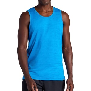 Gaiam Men’s Everyday Basic Tank Top, Standard Fit, Stretch Midweight Jersey Material(Vibrant Blue Heather)