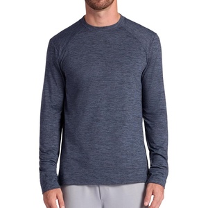 Gaiam Men’s Long Sleeve Crewneck Top, Standard Fit, Stretch Midweight Material(Cool Grey Heather – Bliss Balance)