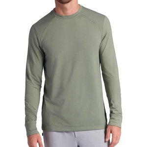 Gaiam Men’s Long Sleeve Crewneck Top, Standard Fit, Stretch Midweight Material(Sea Spray – Bliss Balance)