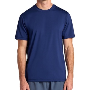 Gaiam Men’s Omtech Short Sleeve Crewneck T-Shirt, Standard Fit, Stretch Lightweight Performance Material(Medieval Blue)