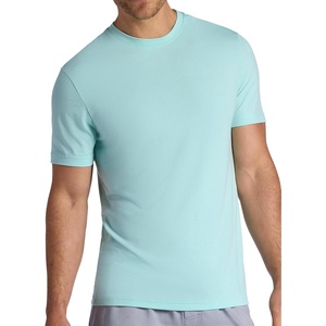 Gaiam Men’s Stretch Tech T-Shirt, Standard Fit, Stretch Midweight Performance Material(Pastel Turq)