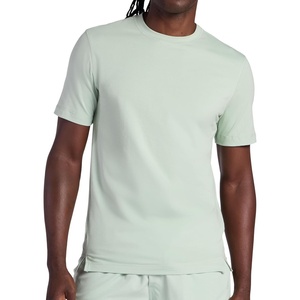Gaiam Men’s Zen Vent Short Sleeve Crewneck T-Shirt, Standard Fit, Stretch Midweight Material(Dusty Green)