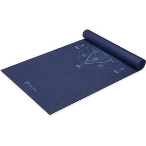 Gaiam Premium Yoga Mat, 6mm Thick Print Mat | Premium 6mm thick cushioning for joint support. Non-slip print design for yoga, Pilates & floor workouts.(Celestial Blue)