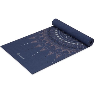 Gaiam Premium Yoga Mat, 6mm Thick Print Mat | Premium 6mm thick cushioning for joint support. Non-slip print design for yoga, Pilates & floor workouts.(Here & Now)