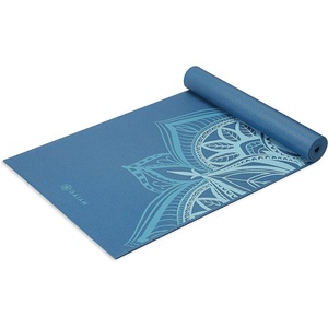 Gaiam Premium Yoga Mat, 6mm Thick Print Mat | Premium 6mm thick cushioning for joint support. Non-slip print design for yoga, Pilates & floor workouts.(Indigo Point)