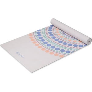 Gaiam Premium Yoga Mat, 6mm Thick Print Mat | Premium 6mm thick cushioning for joint support. Non-slip print design for yoga, Pilates & floor workouts.(Rainbow Trance)